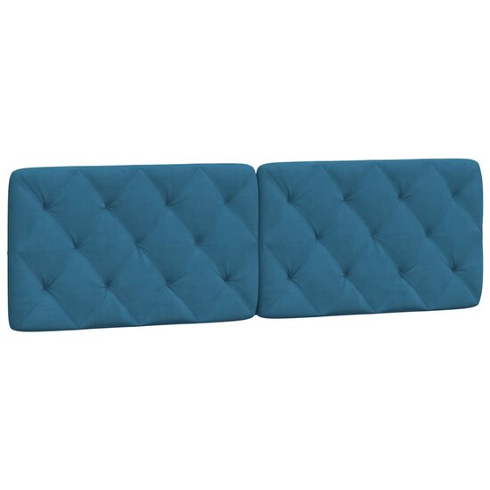Hoofdbordkussen Fluweel 160 cm Blauw