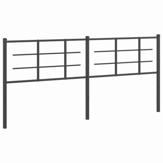 Hoofdbord Metaal 193 cm Zwart