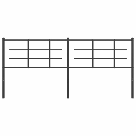 Hoofdbord Metaal 193 cm Zwart
