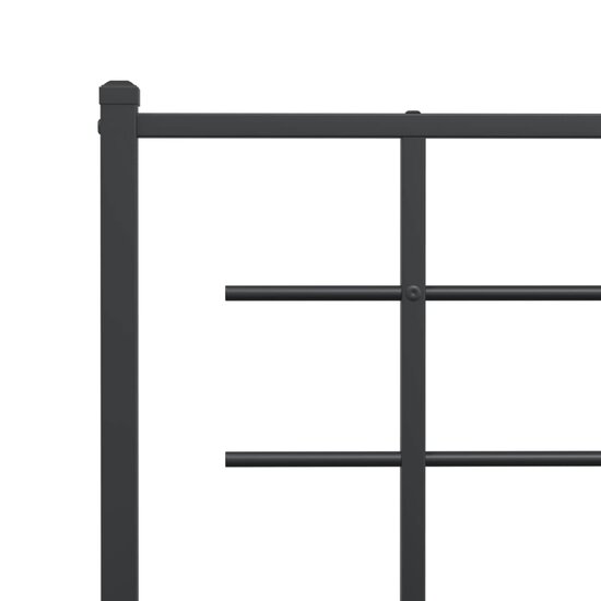 Hoofdbord Metaal 193 cm Zwart