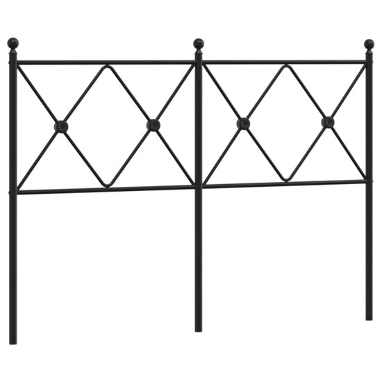Hoofdbord Metaal 120 cm Zwart