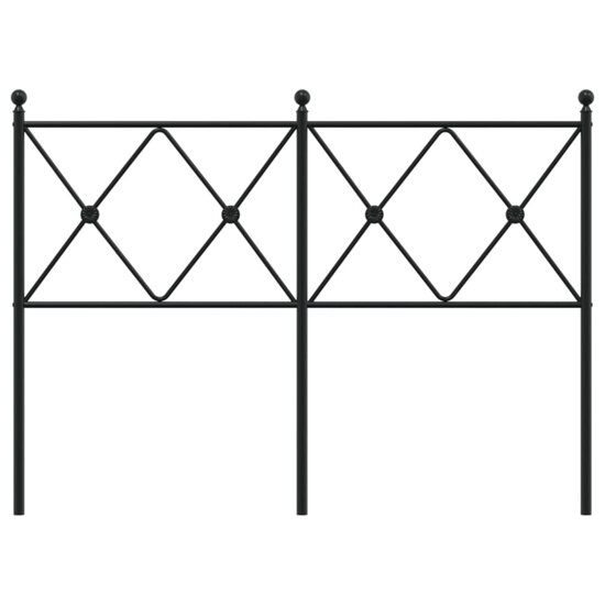 Hoofdbord Metaal 120 cm Zwart