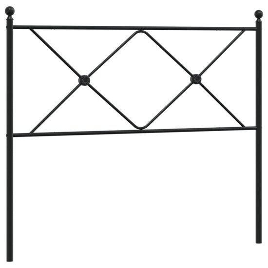 Hoofdbord Metaal 100 cm Zwart