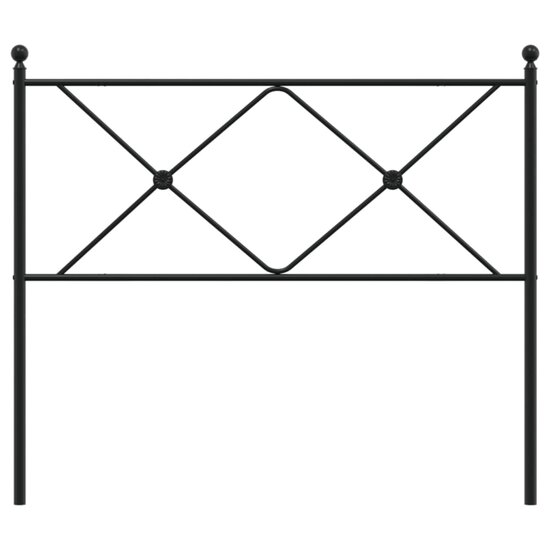 Hoofdbord Metaal 100 cm Zwart