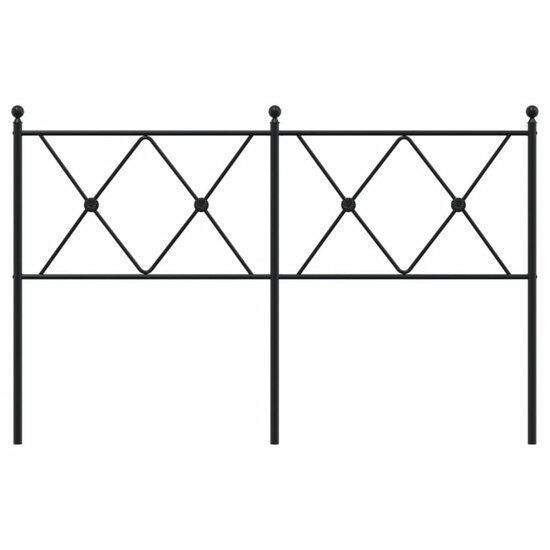 Hoofdbord Metaal 137 cm Zwart