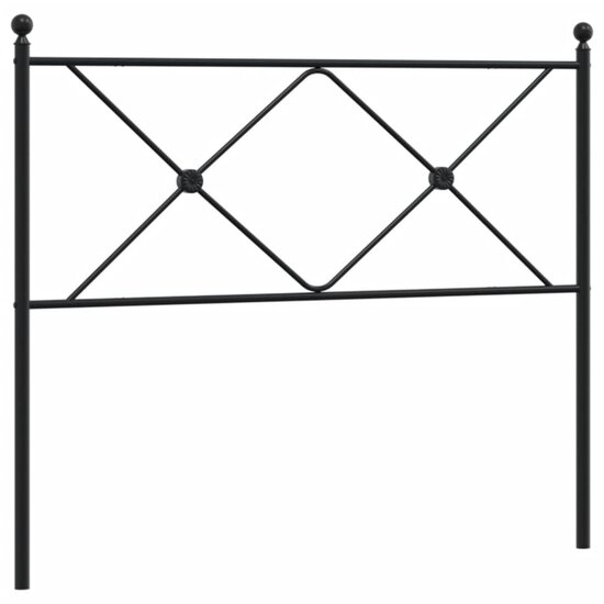 Hoofdbord Metaal 107 cm Zwart