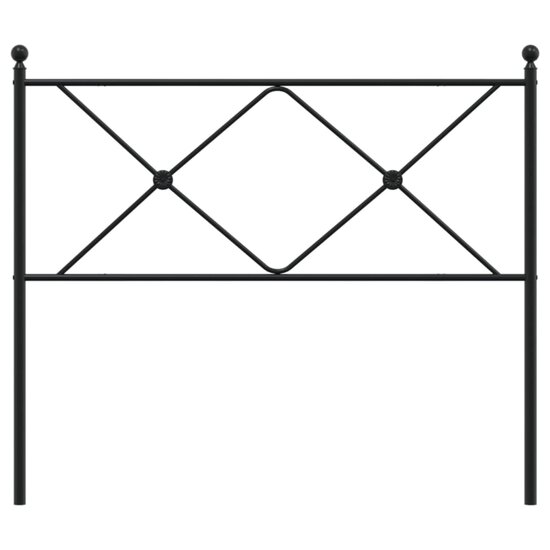 Hoofdbord Metaal 107 cm Zwart