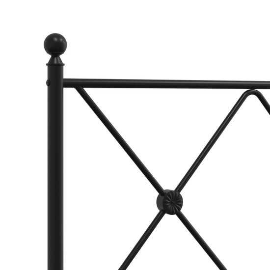 Hoofdbord Metaal 107 cm Zwart