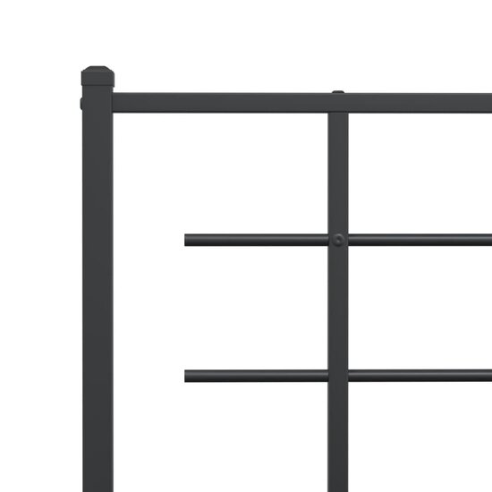 Hoofdbord Metaal 200 cm Zwart