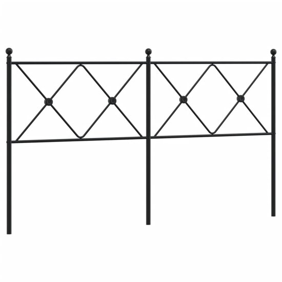 Hoofdbord 160 cm metaal zwart