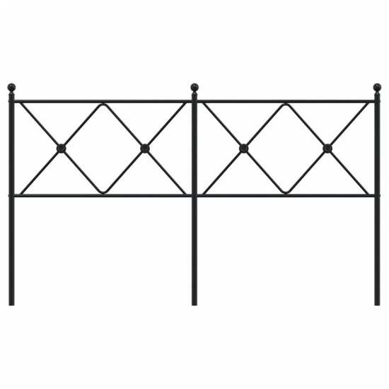 Hoofdbord 160 cm metaal zwart