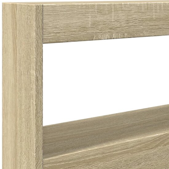 Hoofdbordkast Met Led-Verlichting 120 x 17 x 102 cm Sonoma eiken