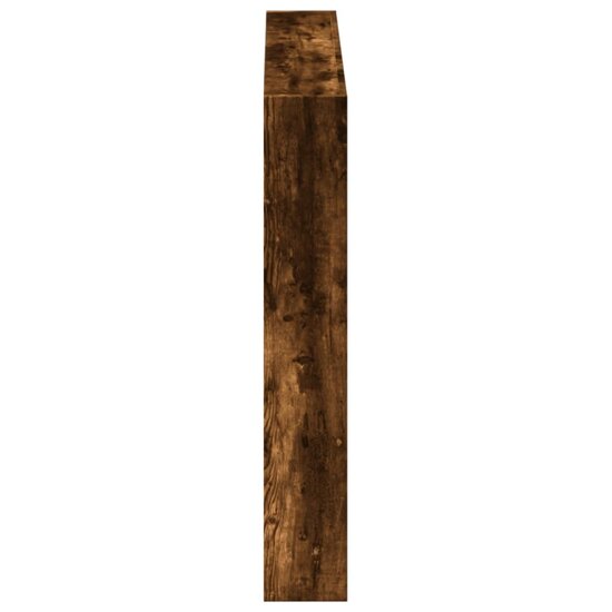 Hoofdbordkast Met Led-Verlichting 120 x 17 x 102 cm Gerookt eiken