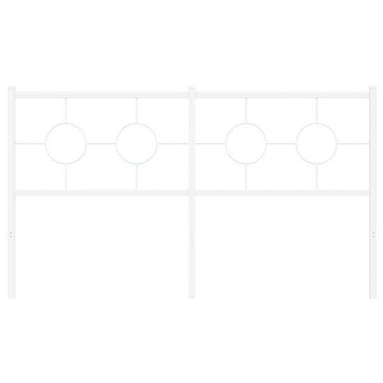 Hoofdbord Metaal 150 cm Wit