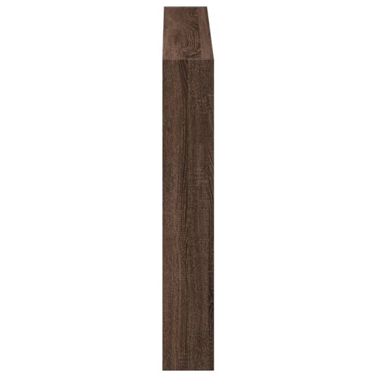 Hoofdbordkast Met Led-Verlichting Bruin Eiken 120 x 17 x 102 cm bruin eikenkleur