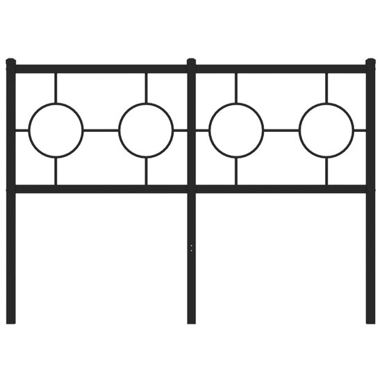 Hoofdbord Metaal 120 cm Zwart