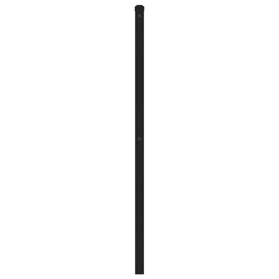Hoofdbord Metaal 120 cm Zwart
