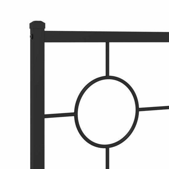 Hoofdbord Metaal 120 cm Zwart