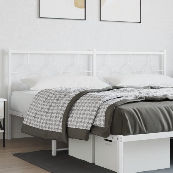 Hoofdbord Metaal 193 cm Wit