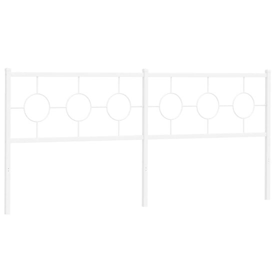 Hoofdbord Metaal 193 cm Wit