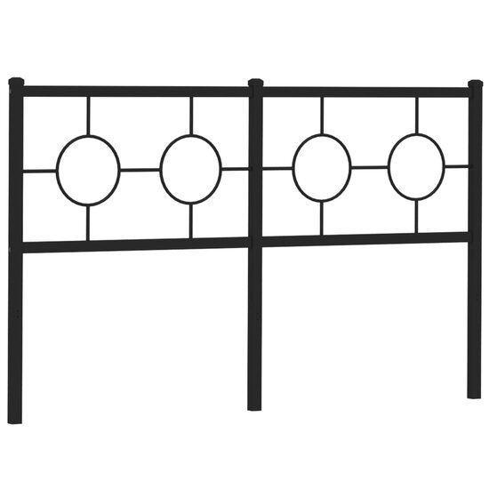 Hoofdbord Metaal 150 cm Zwart