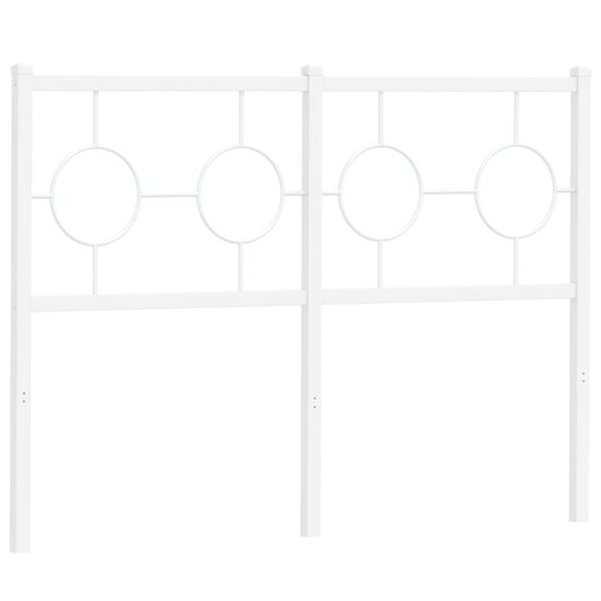 Hoofdbord Metaal 120 cm Wit
