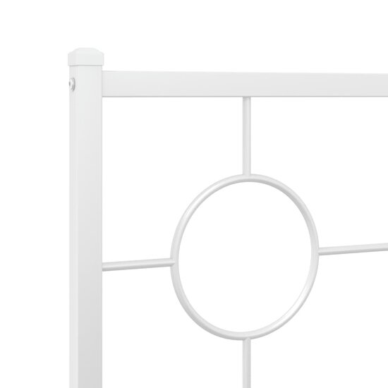 Hoofdbord Metaal 120 cm Wit
