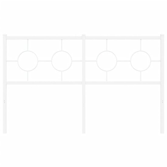 Hoofdbord 140 cm metaal wit