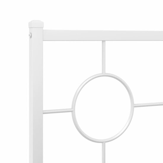 Hoofdbord 140 cm metaal wit