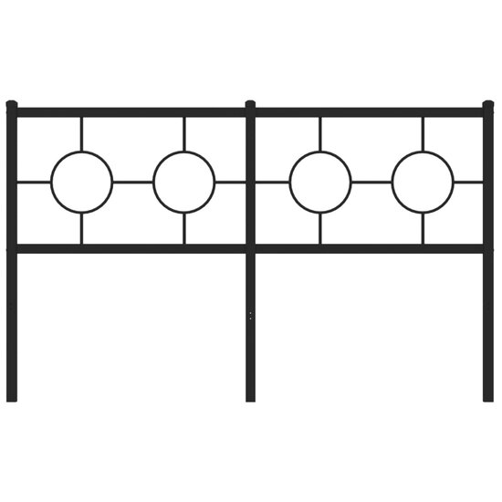 Hoofdbord 140 cm metaal zwart