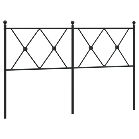Hoofdbord 140 cm metaal zwart