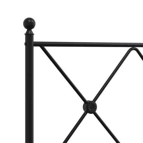 Hoofdbord 140 cm metaal zwart