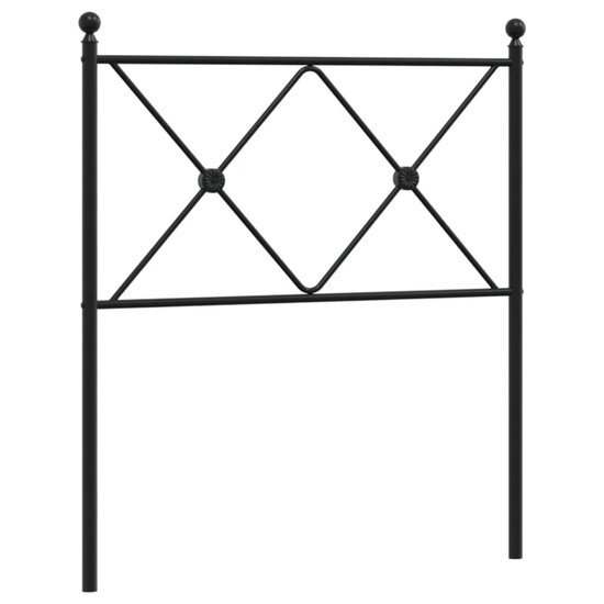 Hoofdbord 75 cm metaal zwart