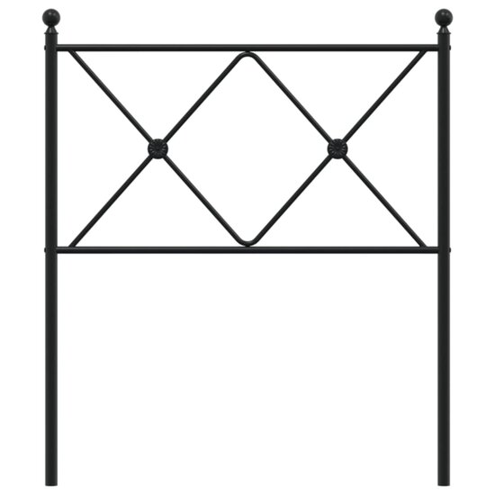 Hoofdbord 75 cm metaal zwart