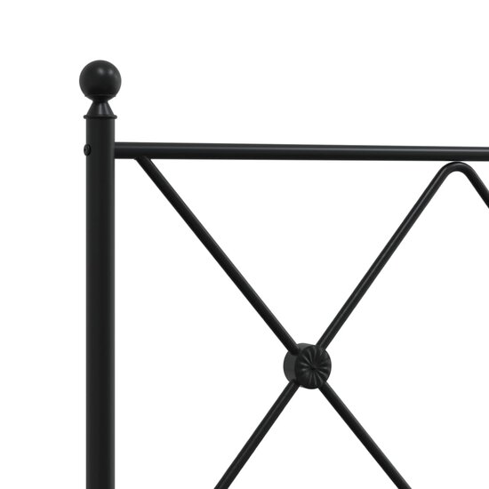 Hoofdbord 200 cm metaal zwart