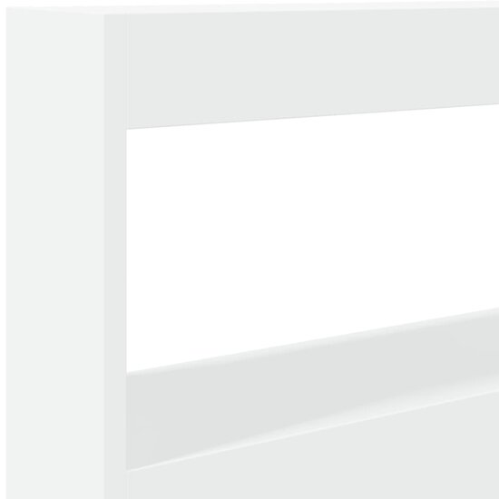 Hoofdbordkast Met Led-Verlichting 120 x 17 x 102 cm Wit