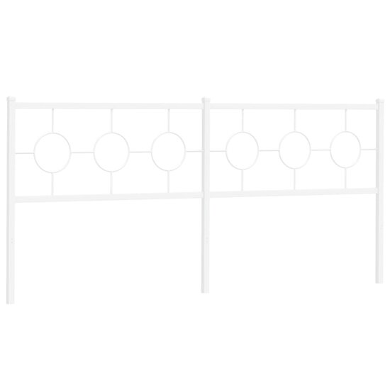 Hoofdbord Metaal 200 cm Wit