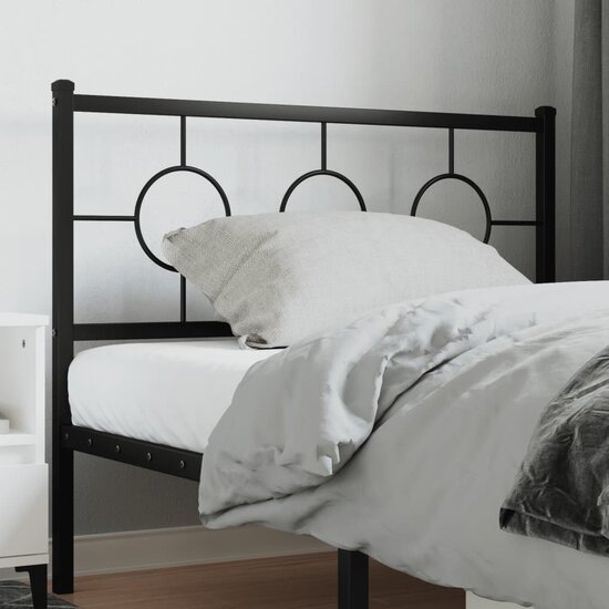 Hoofdbord Metaal 107 cm Zwart