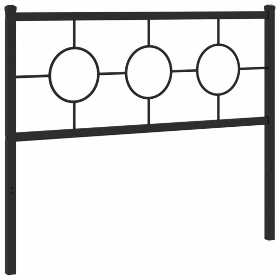 Hoofdbord Metaal 107 cm Zwart