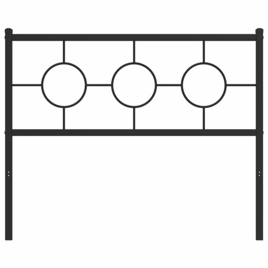 Hoofdbord Metaal 107 cm Zwart