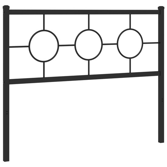 Hoofdbord Metaal 107 cm Zwart