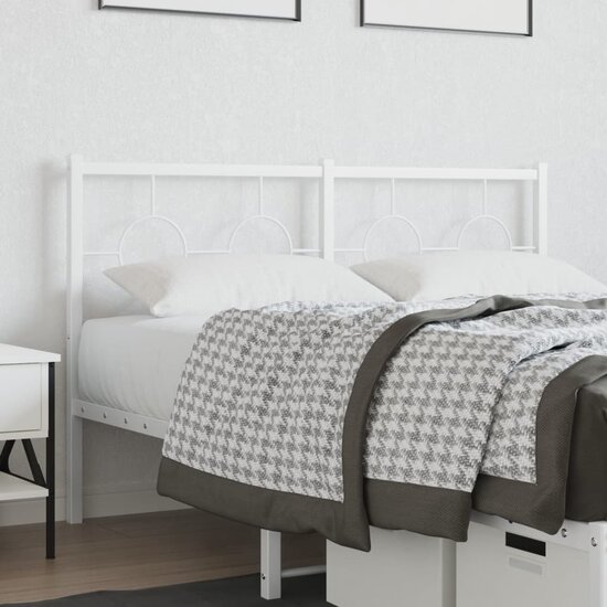 Hoofdbord Metaal 135 cm Wit