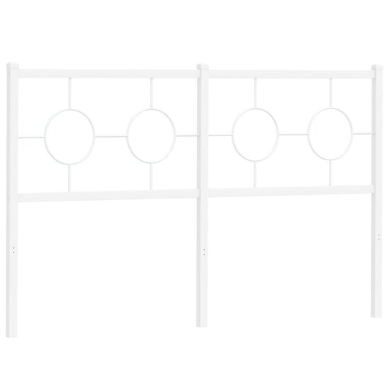 Hoofdbord Metaal 135 cm Wit