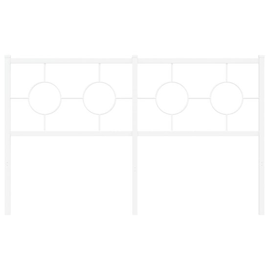 Hoofdbord Metaal 135 cm Wit
