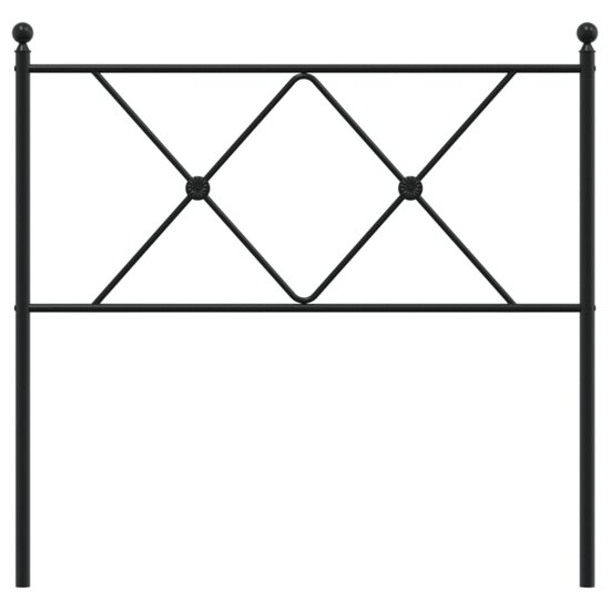 Hoofdbord Metaal 90 cm Zwart