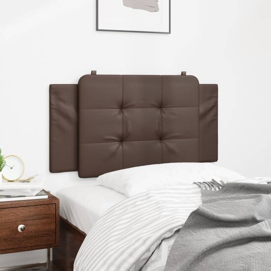 Hoofdbordkussen Kunstleer 100 cm Bruin