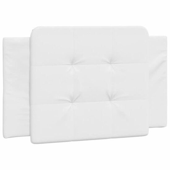 Hoofdbordkussen Kunstleer 80 cm Wit
