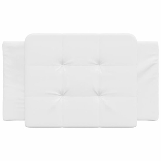 Hoofdbordkussen Kunstleer 80 cm Wit