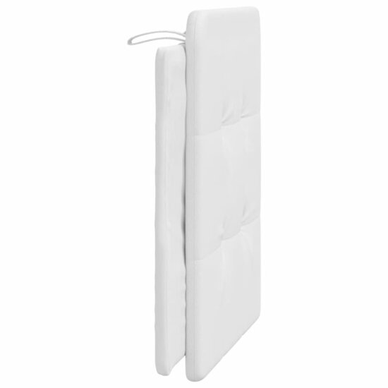 Hoofdbordkussen Kunstleer 80 cm Wit
