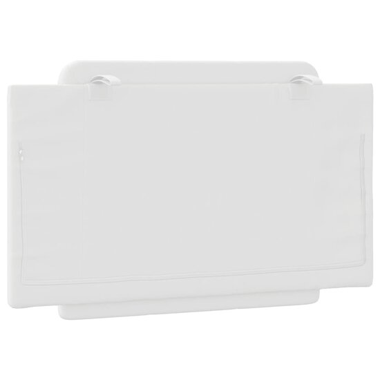 Hoofdbordkussen Kunstleer 80 cm Wit